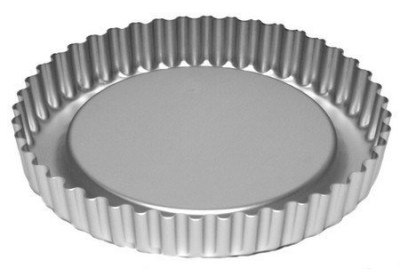 Silverwood Raised Sponge Flan Dish (8inch / 20cm) Silver Anodised